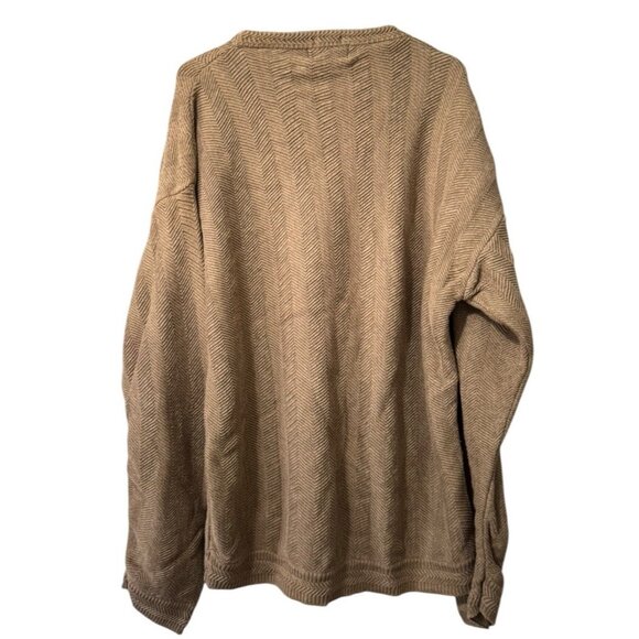 Chaps Ralph Lauren Hand Frame Sweater Men XL Fisherman Cream Cable Knit Classic - Picture 2 of 12
